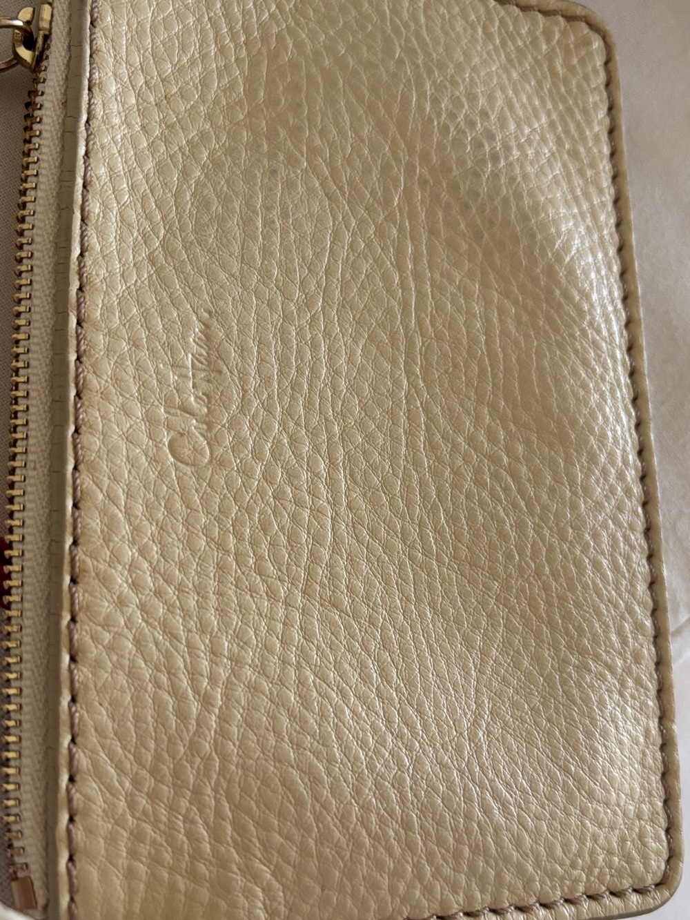 Cole Haan Butter Yellow Pebble Leather Wristlet Clutch - Picture 4 of 10